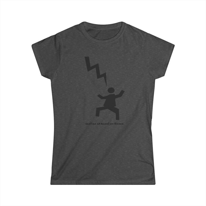 Camiseta mujer Softstyle - Gris oscuro jaspeado - Mal no et toqui un llamp