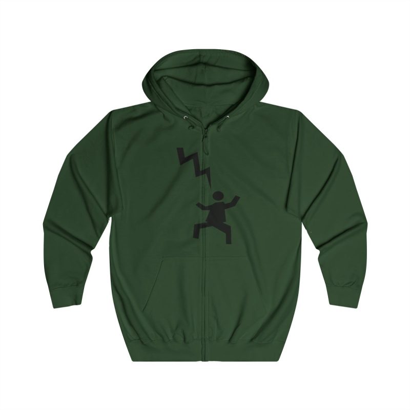 Sudadera con capucha y cremallera - Verde botella - Mal no et toqui un llamp