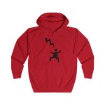 Sudadera con capucha y cremallera - Rojo fuego - Mal no et toqui un llamp