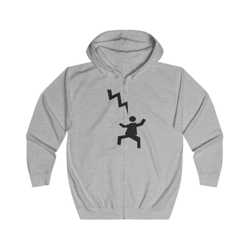 Sudadera con capucha y cremallera - Gris jaspeado claro - Mal no et toqui un llamp