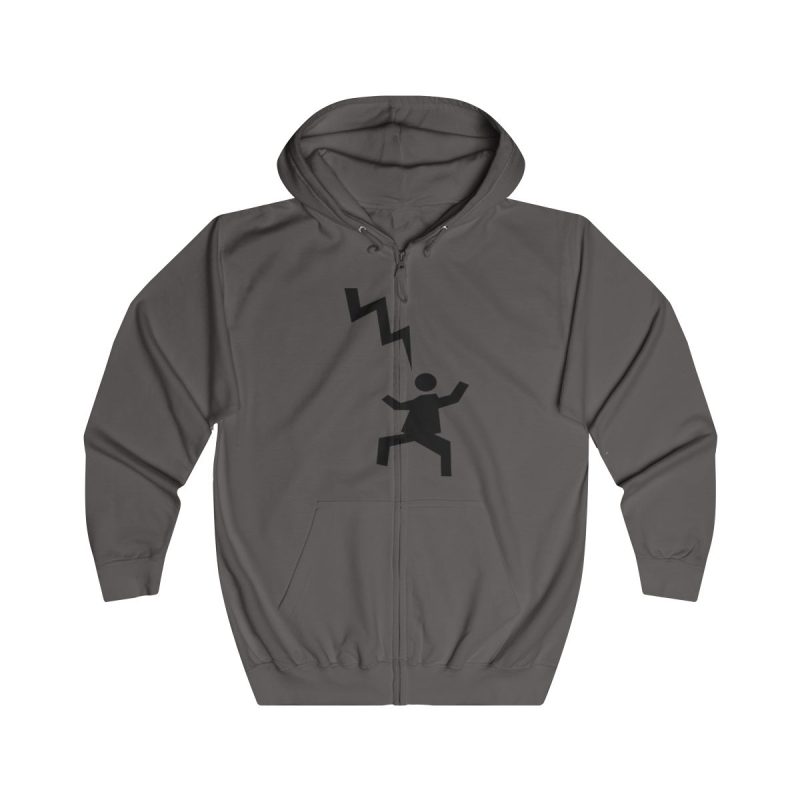 Sudadera con capucha y cremallera - Gris acero - Mal no et toqui un llamp