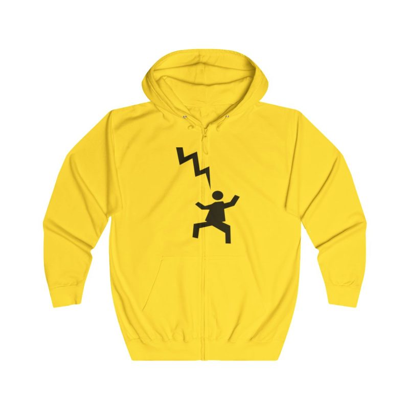 Sudadera con capucha y cremallera - Amarillo sol - Mal no et toqui un llamp