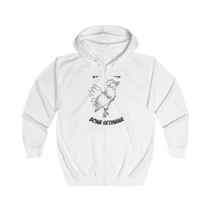 Sudadera con capucha y cremallera - Blanco artico - Camiseta «Bon dilluns, bona setmana»