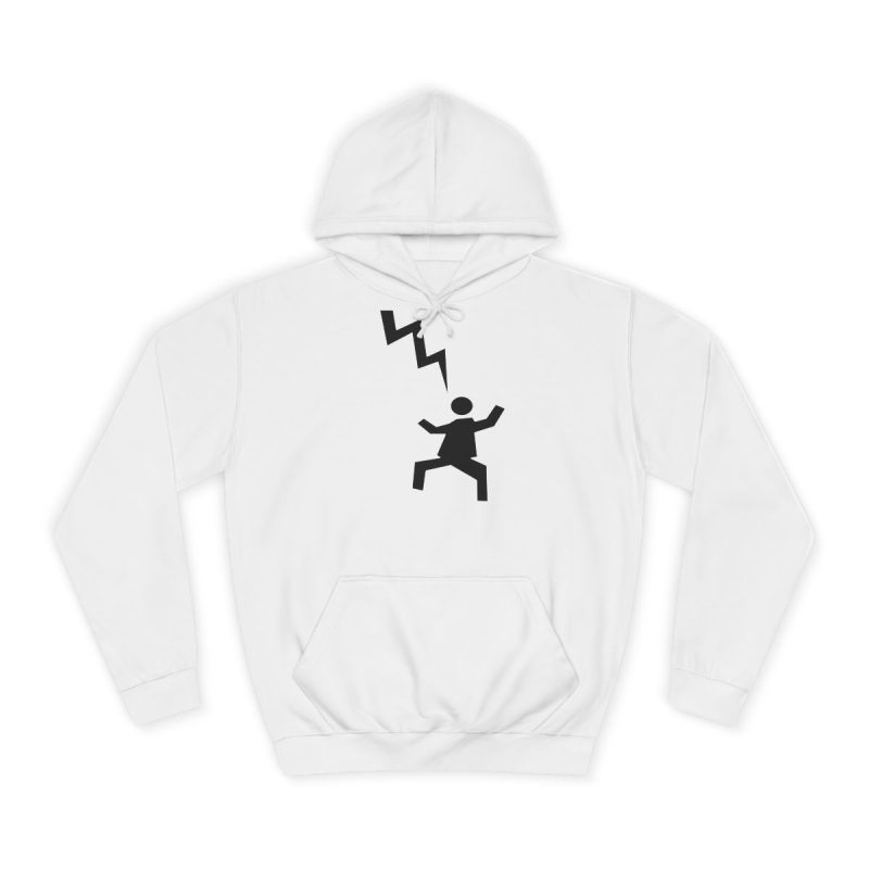 Sudadera universitaria - Blanco artico - Mal no et toqui un llamp Sudadera universitaria - Blanco artico - Mal no et toqui un llamp