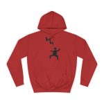 Sudadera universitaria - Rojo fuego - Mal no et toqui un llamp Sudadera universitaria - Rojo fuego - Mal no et toqui un llamp