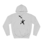 Sudadera universitaria - Gris jaspeado claro - Mal no et toqui un llamp Sudadera universitaria - Gris jaspeado claro - Mal no et toqui un llamp