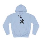Sudadera universitaria - Azul cielo - Mal no et toqui un llamp Sudadera universitaria - Azul cielo - Mal no et toqui un llamp