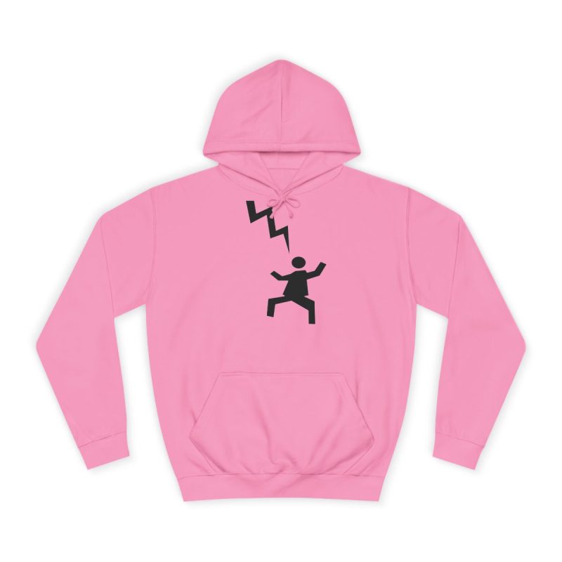 Sudadera universitaria - Rosa algodon de azucar - Mal no et toqui un llamp