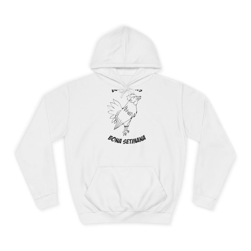 Sudadera universitaria - Blanco artico - Camiseta «Bon dilluns, bona setmana» Sudadera universitaria - Blanco artico - Camiseta «Bon dilluns, bona setmana»