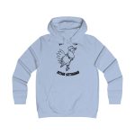 Sudadera universitaria mujer - Azul cielo - Camiseta «Bon dilluns, bona setmana»