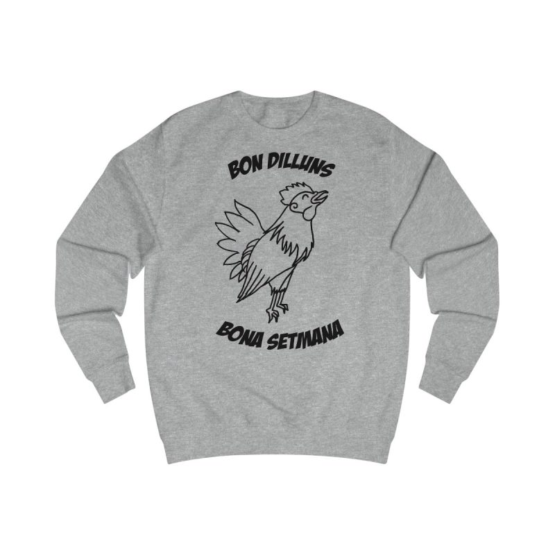Sudadera clasica - Gris jaspeado claro - Camiseta «Bon dilluns, bona setmana»