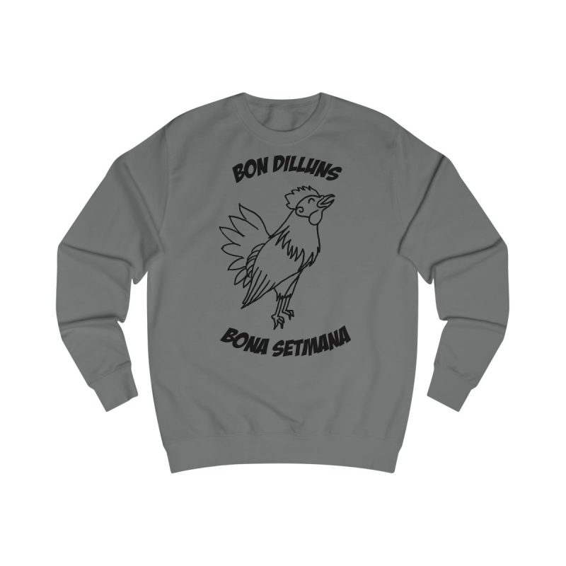 Sudadera clasica - Gris acero - Camiseta «Bon dilluns, bona setmana»