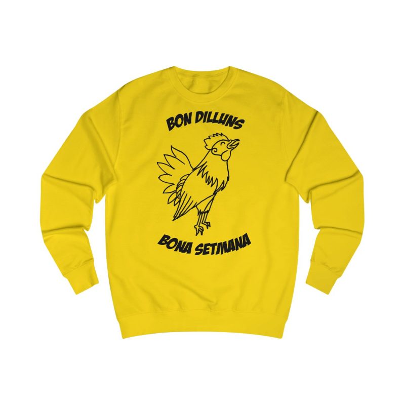 Sudadera clasica - Amarillo sol - Camiseta «Bon dilluns, bona setmana»