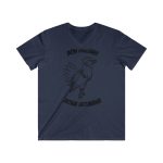 Camiseta hombre entallada cuello de pico - Azul marino - Camiseta «Bon dilluns, bona setmana»