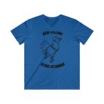 Camiseta hombre entallada cuello de pico - Azul royal - Camiseta «Bon dilluns, bona setmana»