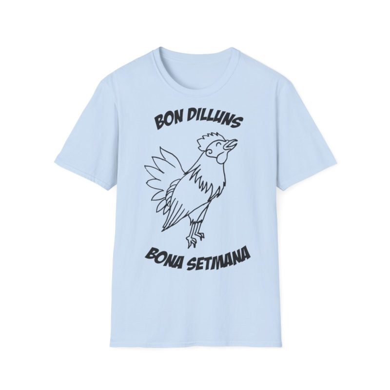 Camiseta Softstyle - Azul claro - Camiseta «Bon dilluns, bona setmana»