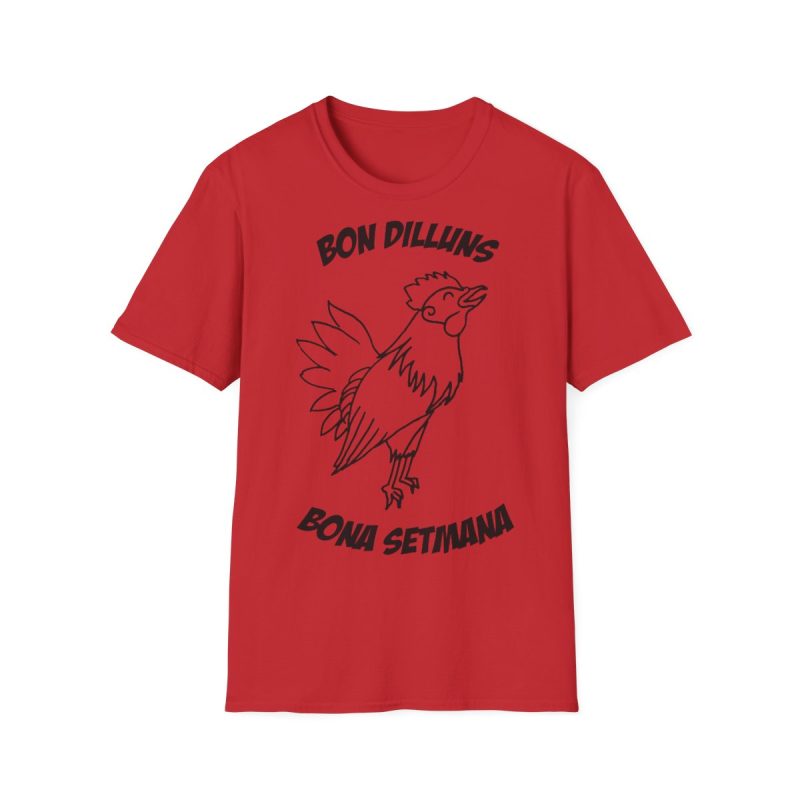 Camiseta Softstyle - Rojo - Camiseta «Bon dilluns, bona setmana»