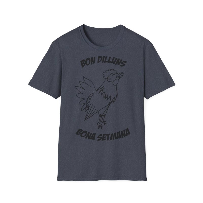 Camiseta Softstyle - Azul marino jaspeado - Camiseta «Bon dilluns, bona setmana»
