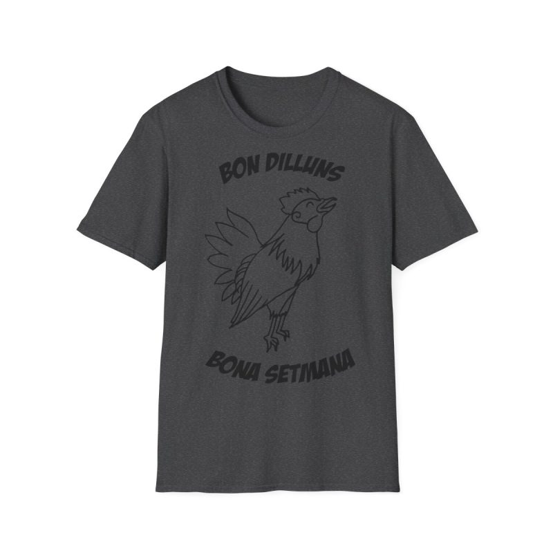 Camiseta Softstyle - Gris oscuro jaspeado - Camiseta «Bon dilluns, bona setmana»