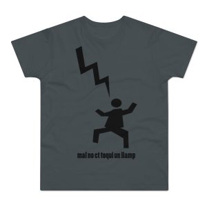 Camiseta hombre punto liso - Gris oscuro - Mal no et toqui un llamp