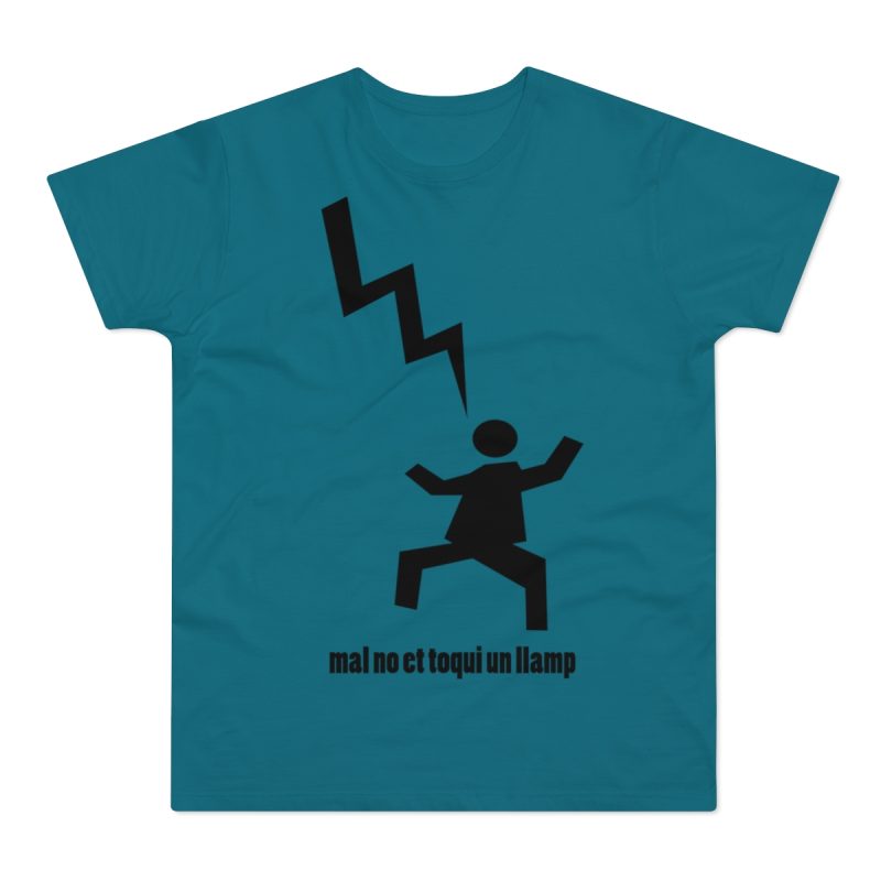 Camiseta hombre punto liso - Azul diva - Mal no et toqui un llamp