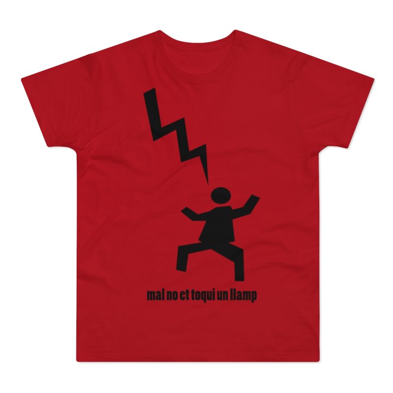 Camiseta hombre punto liso - Rojo - Mal no et toqui un llamp