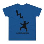 Camiseta hombre punto liso - Azul royal intenso - Mal no et toqui un llamp