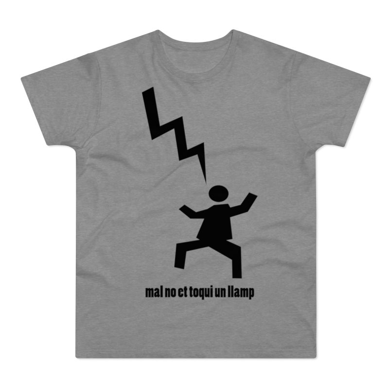 Camiseta hombre punto liso - Gris deportivo jaspeado - Mal no et toqui un llamp