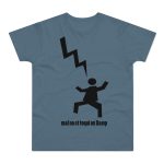 Camiseta hombre punto liso - Azul piedra - Mal no et toqui un llamp