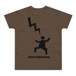 Camiseta hombre punto liso - Marron chocolate - Mal no et toqui un llamp