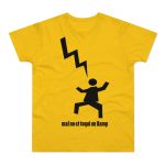 Camiseta hombre punto liso - Amarillo dorado - Mal no et toqui un llamp