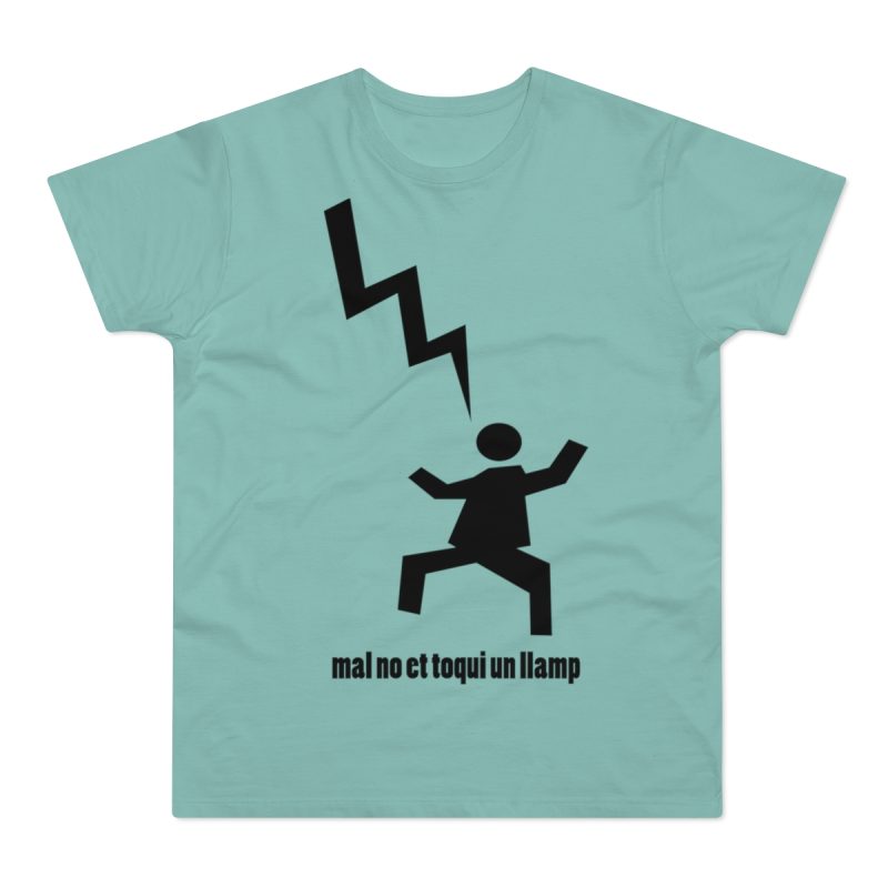 Camiseta hombre punto liso - Verde menta - Mal no et toqui un llamp