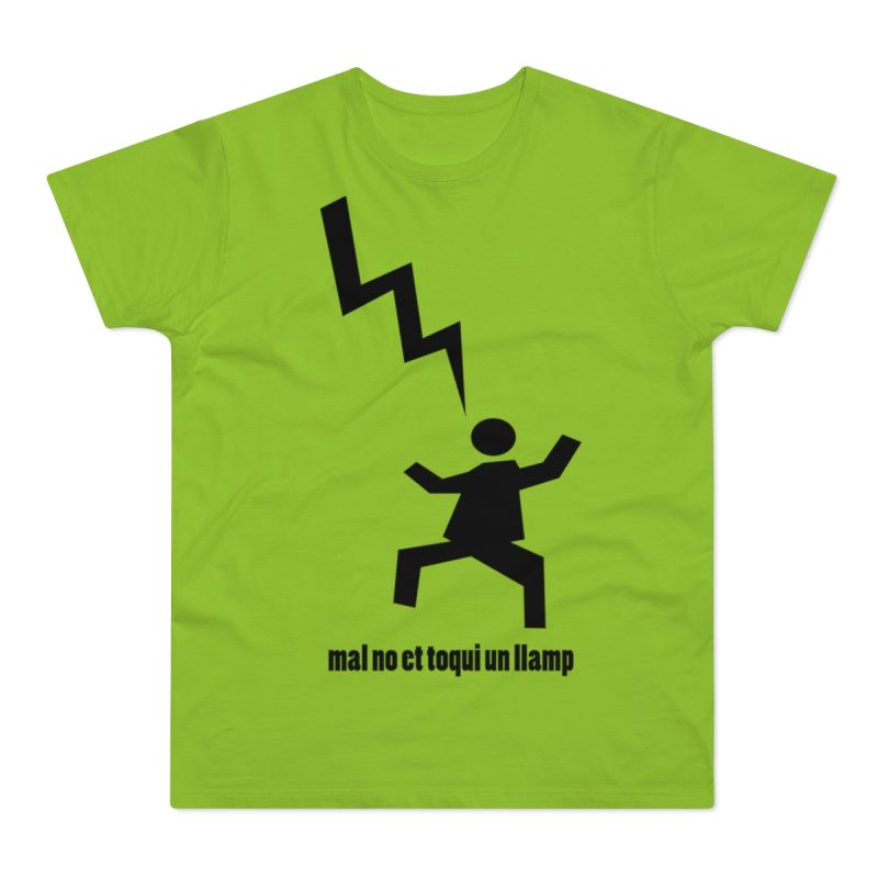 Camiseta hombre punto liso - Verde orquidea - Mal no et toqui un llamp
