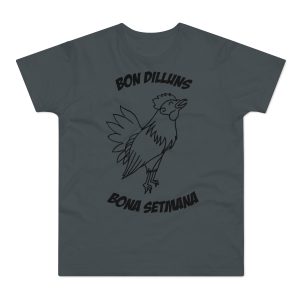 Camiseta hombre punto liso - Gris oscuro - Camiseta «Bon dilluns, bona setmana»