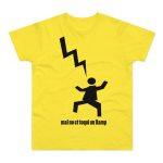 Camiseta hombre punto liso - Amarillo solar - Mal no et toqui un llamp