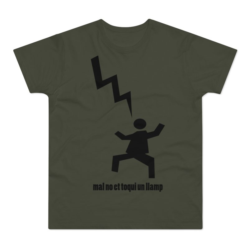 Camiseta hombre punto liso - Caqui urbano - Mal no et toqui un llamp