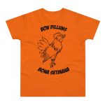 Camiseta hombre punto liso - Naranja - Camiseta «Bon dilluns, bona setmana»