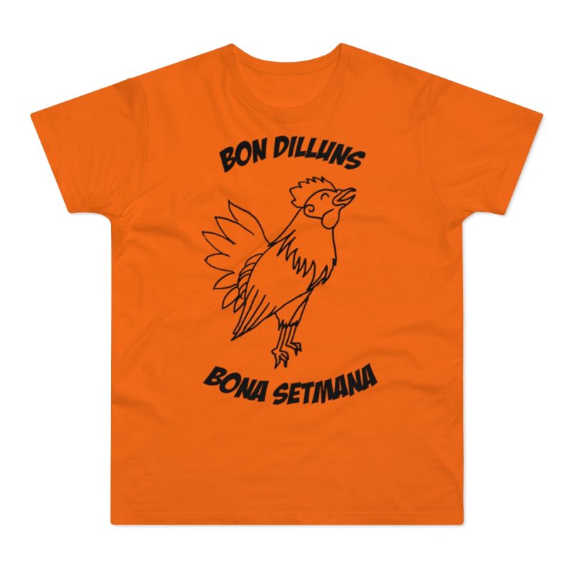 Camiseta hombre punto liso - Naranja - Camiseta «Bon dilluns, bona setmana»