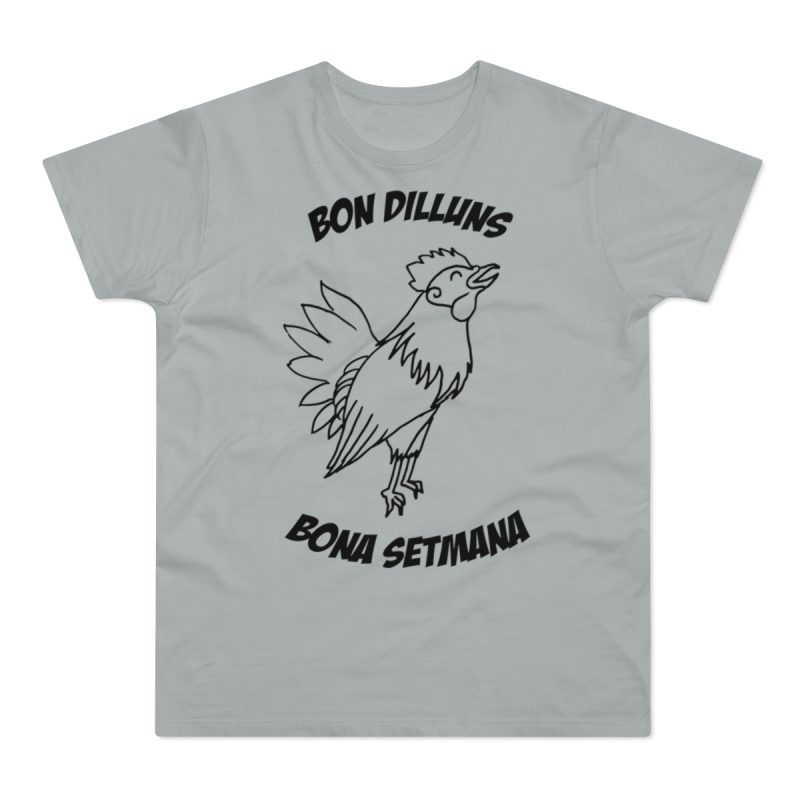 Camiseta hombre punto liso - Gris Pacifico - Camiseta «Bon dilluns, bona setmana»