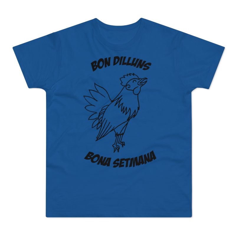 Camiseta hombre punto liso - Azul royal intenso - Camiseta «Bon dilluns, bona setmana»