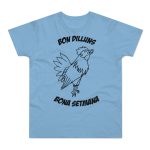 Camiseta hombre punto liso - Azul cielo - Camiseta «Bon dilluns, bona setmana»