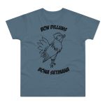 Camiseta hombre punto liso - Azul piedra - Camiseta «Bon dilluns, bona setmana»