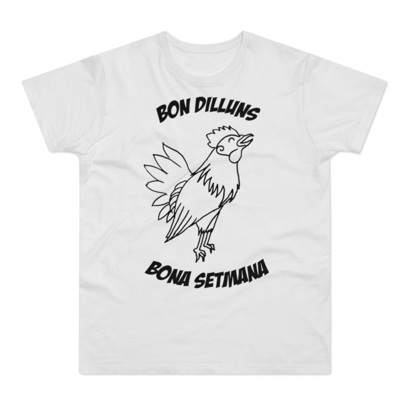 Camiseta hombre punto liso - Blanco - Camiseta «Bon dilluns, bona setmana»