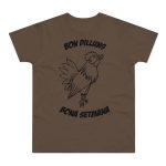 Camiseta hombre punto liso - Marron chocolate - Camiseta «Bon dilluns, bona setmana»