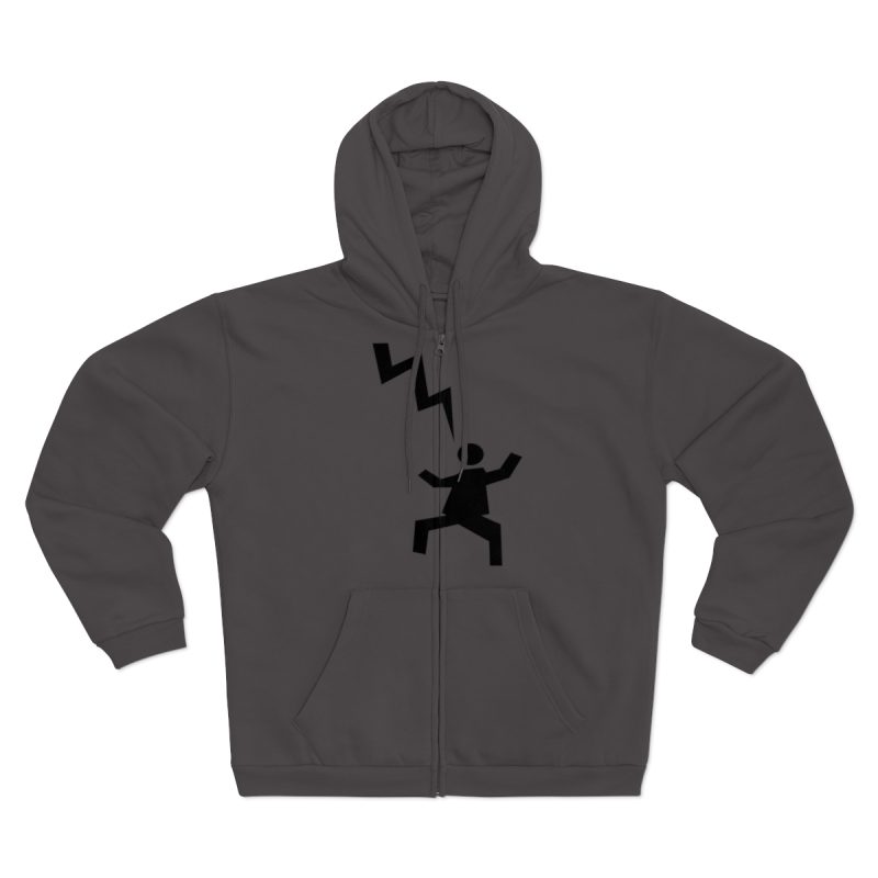 Sudadera capucha con cremallera premium - Antracita - Mal no et toqui un llamp Sudadera capucha con cremallera premium - Antracita - Mal no et toqui un llamp