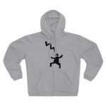 Sudadera capucha con cremallera premium - Gris jaspeado claro - Mal no et toqui un llamp Sudadera capucha con cremallera premium - Gris jaspeado claro - Mal no et toqui un llamp