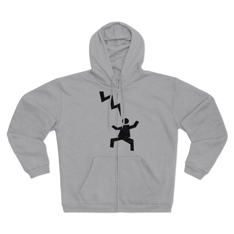 Sudadera capucha con cremallera premium - Gris jaspeado claro - Mal no et toqui un llamp
