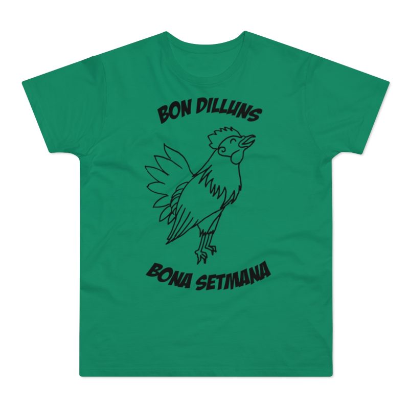 Camiseta hombre punto liso - Verde Kelly - Camiseta «Bon dilluns, bona setmana»