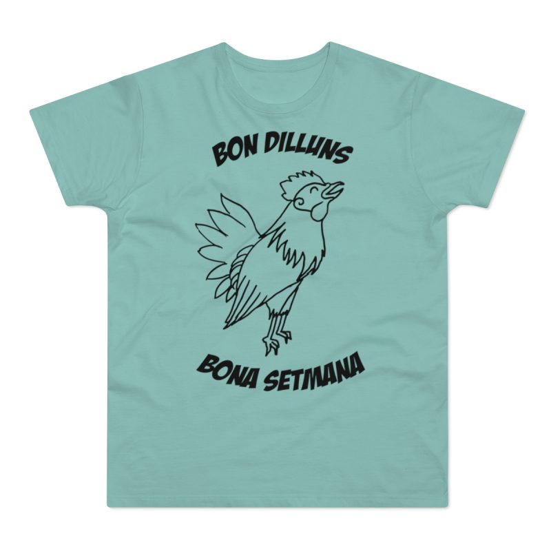 Camiseta hombre punto liso - Verde menta - Camiseta «Bon dilluns, bona setmana»