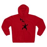 Sudadera capucha con cremallera premium - Rojo - Mal no et toqui un llamp Sudadera capucha con cremallera premium - Rojo - Mal no et toqui un llamp